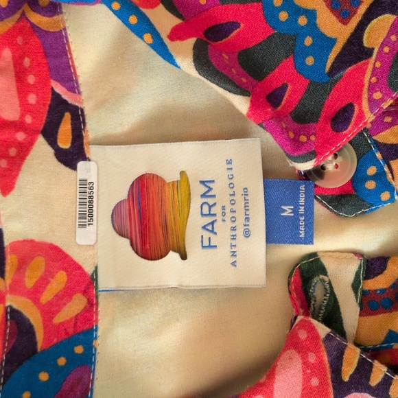 Anthropologie By Farm Rio Button Front Maxi Dress Sz. M - Picture 7 of 10